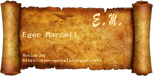 Eger Marcell névjegykártya